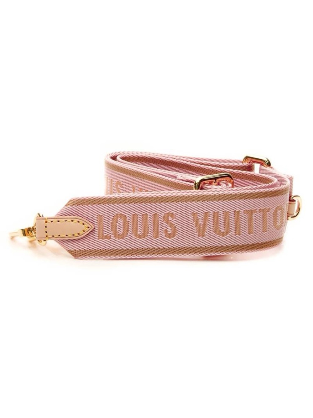 Authentic Louis Vuitton Blush Pink Strap with Gold Accents